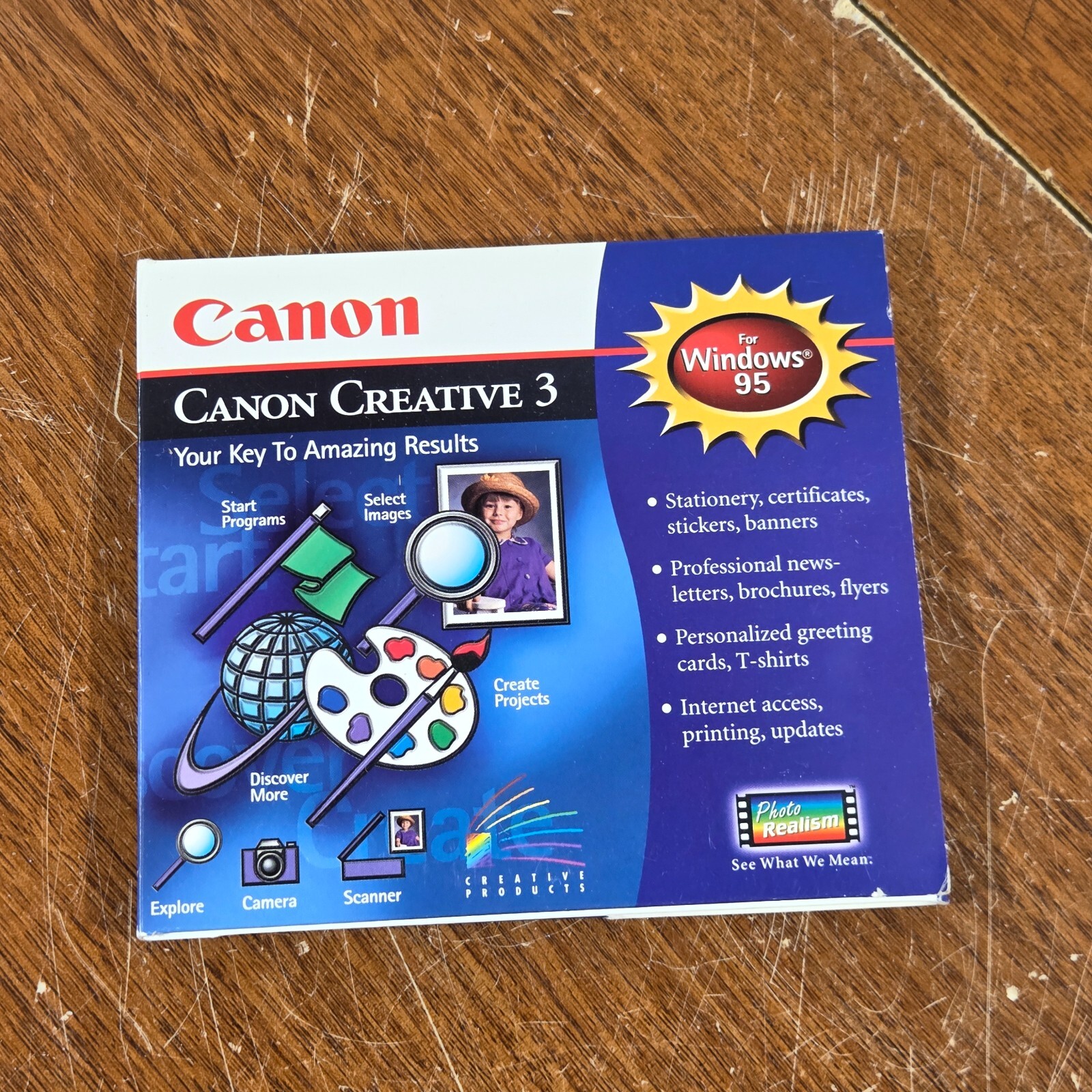 Vintage PC CD-ROM Canon Creative 3 For Windows 95