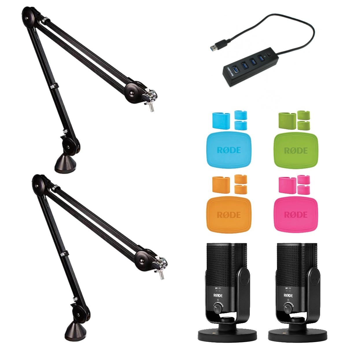 Rode Two-Person Podcasting and Streaming Bundle with 2x NT-USB Mini and 2x PSA1