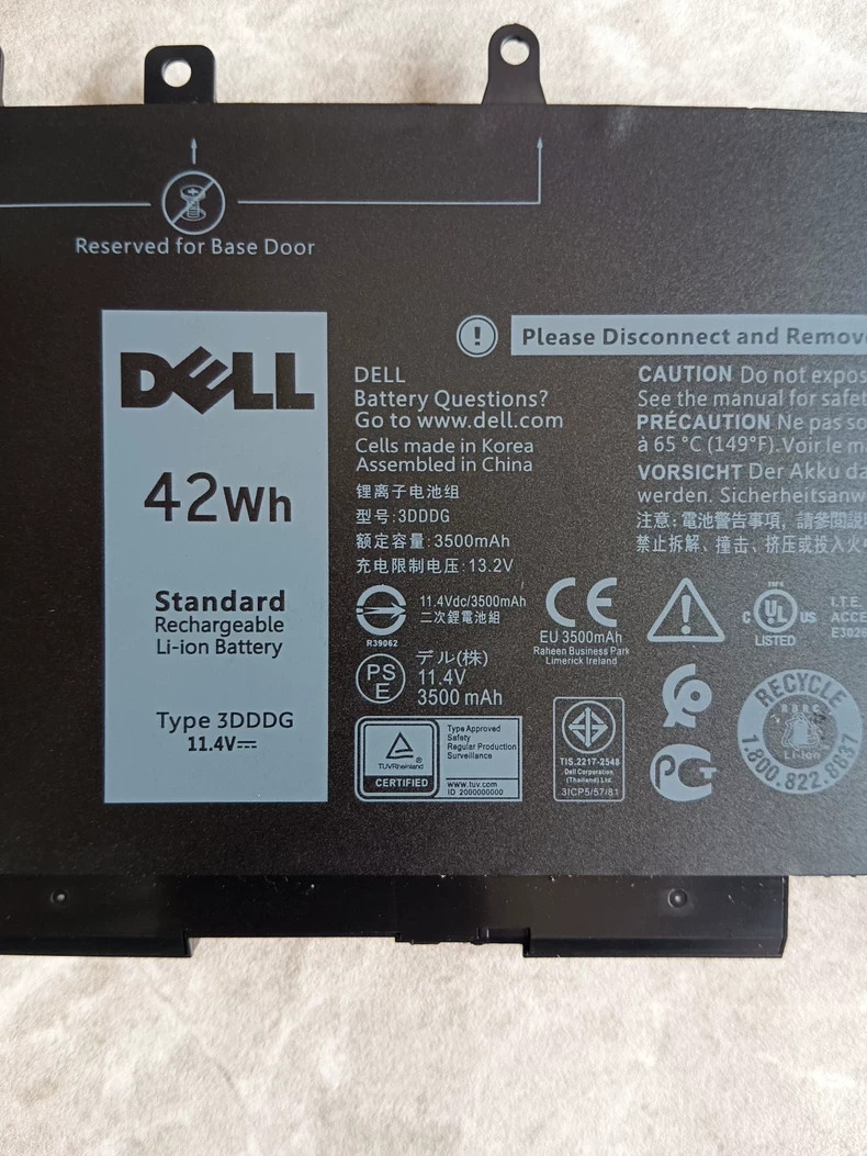 Genuine Laptop Battery for Dell Latitude E5280 E5480 E5580 5490 5590 42Wh 3DDDG
