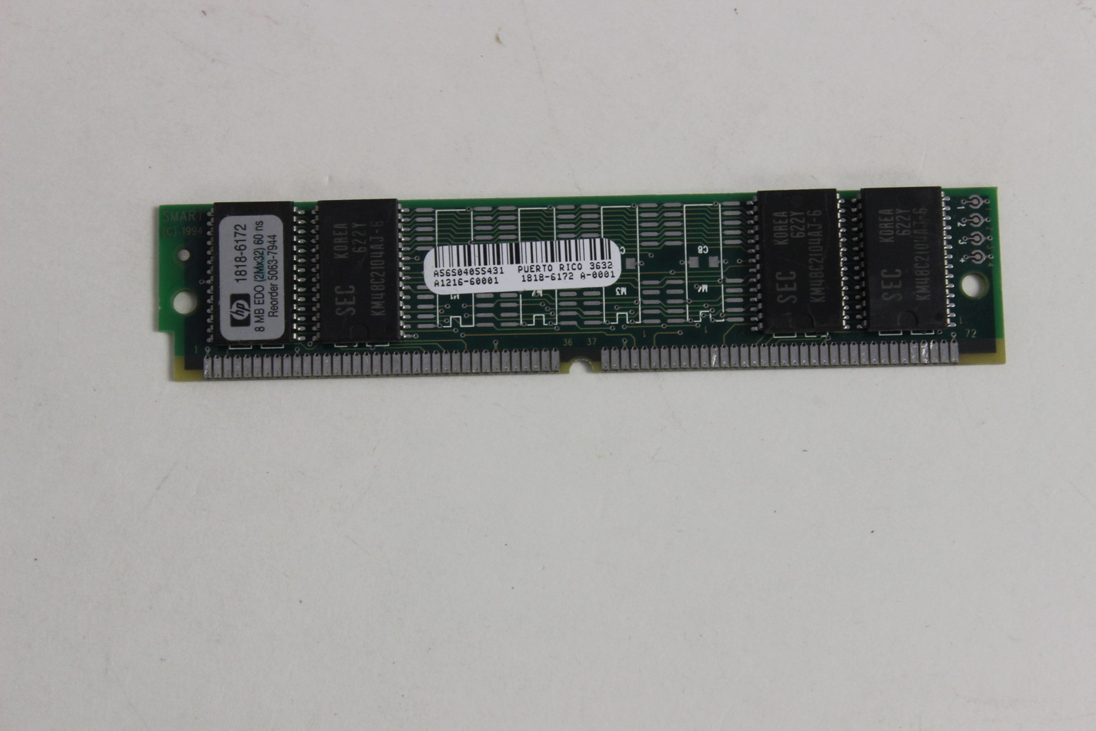 HP A1216-60001 1818-6172 5063-7944 8MB EDO 60NS SIMM 72 PIN DESIGNJET