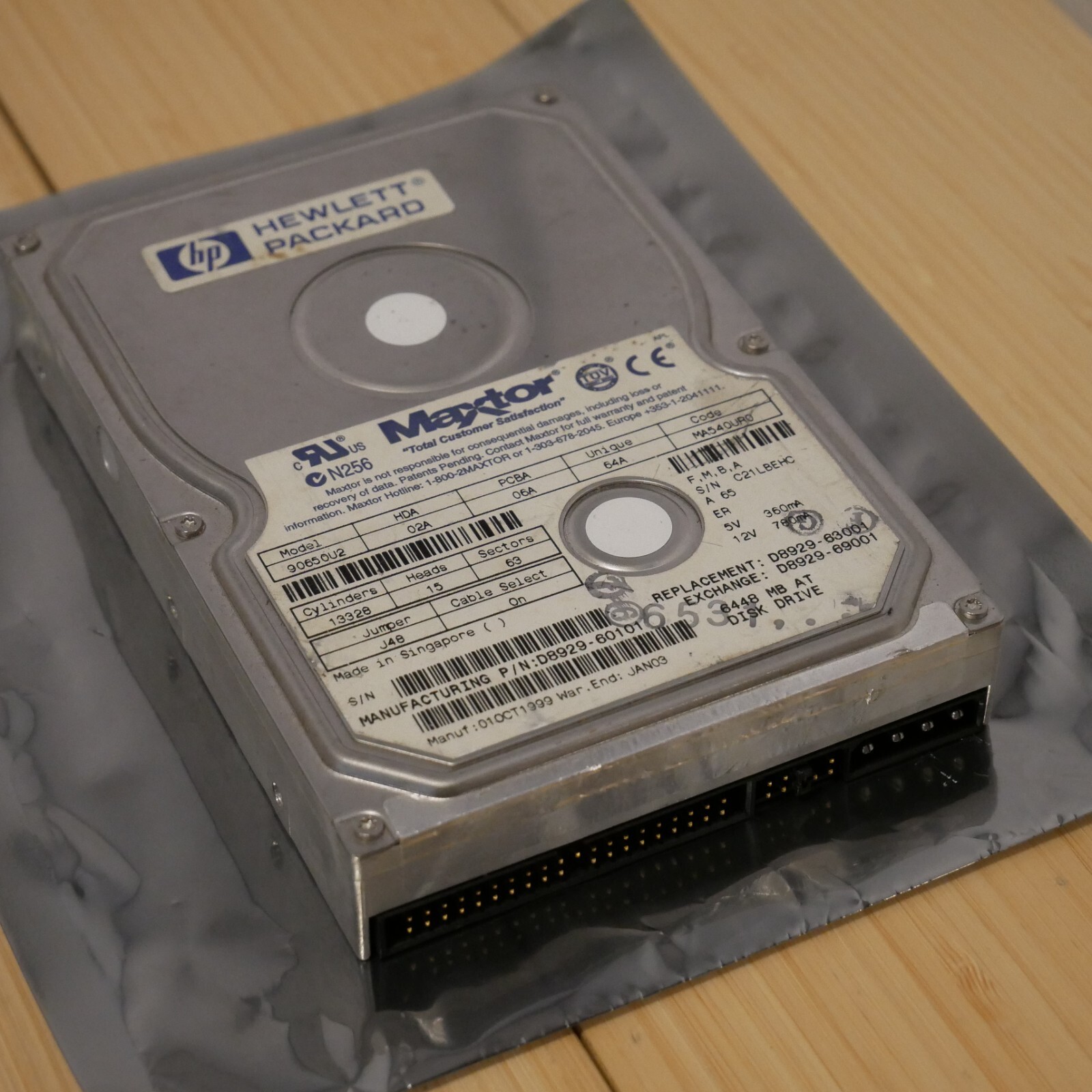 Maxtor DiamondMax 6.5 GB Internal 5400 RPM 90650U2 Hard Drive HDD - Tested 05