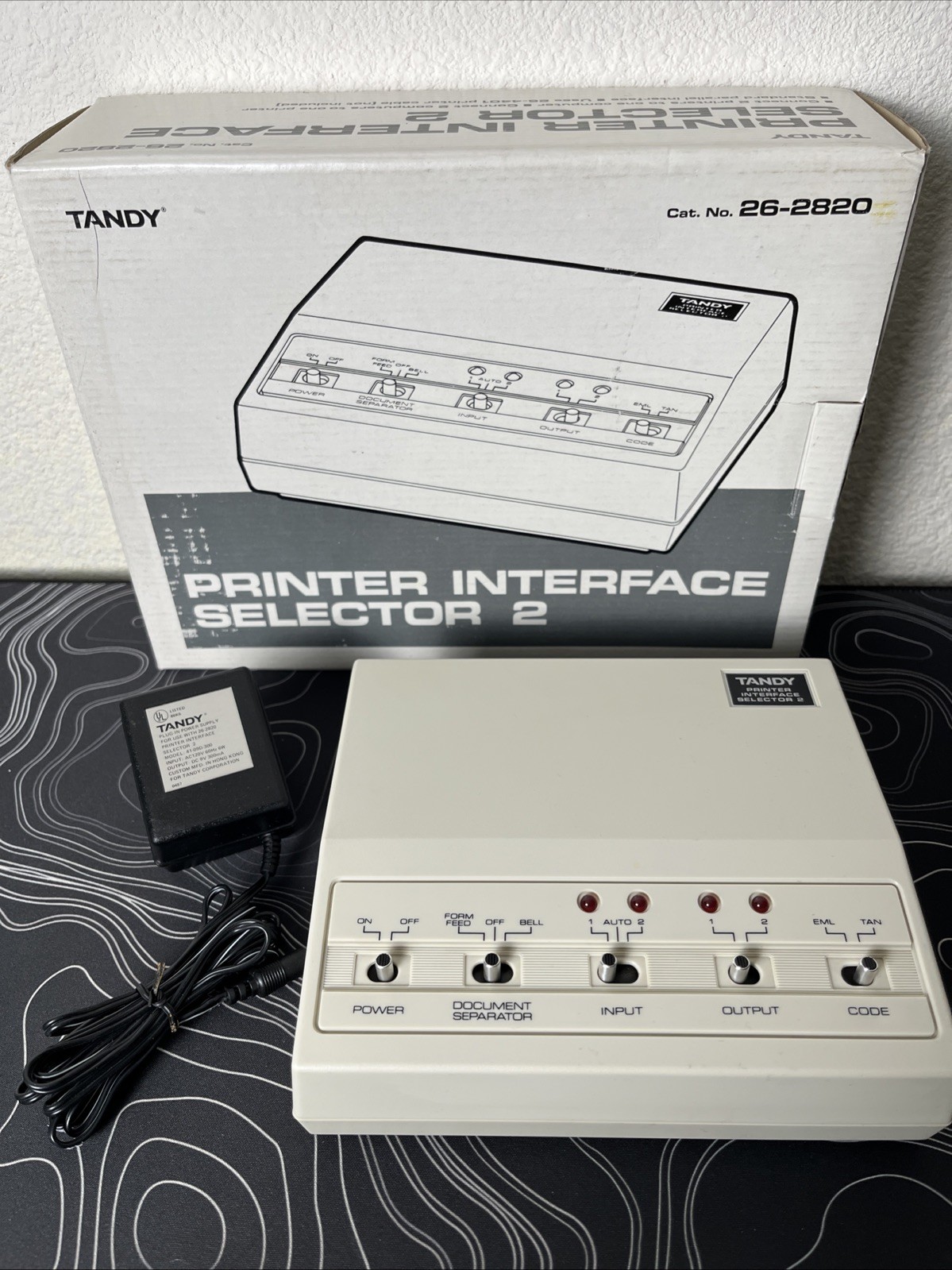 Vintage Radio Shack Tandy 1000 Printer Interface Selector 2 Parallel # 26-2820