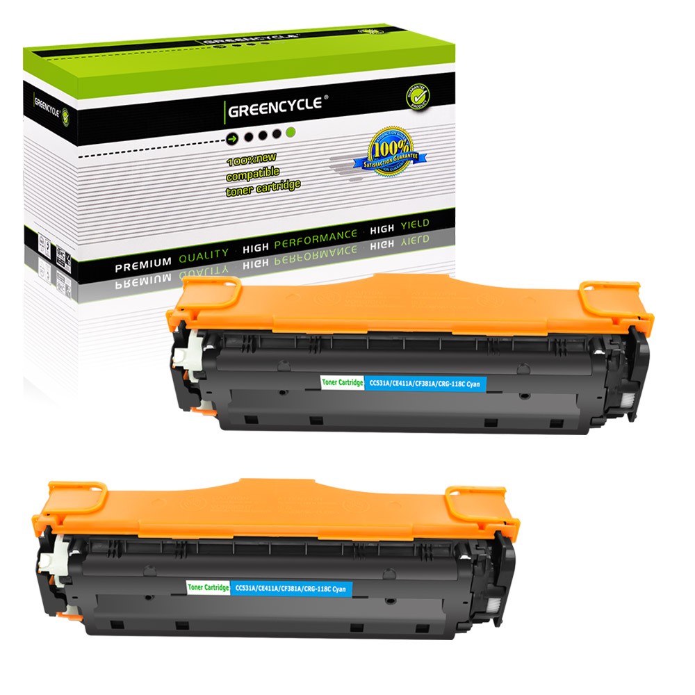 2PK CC531A Toner 304A Fits For HP Color LaserJet CM2320FXI MFP CP2025DN CP2025X