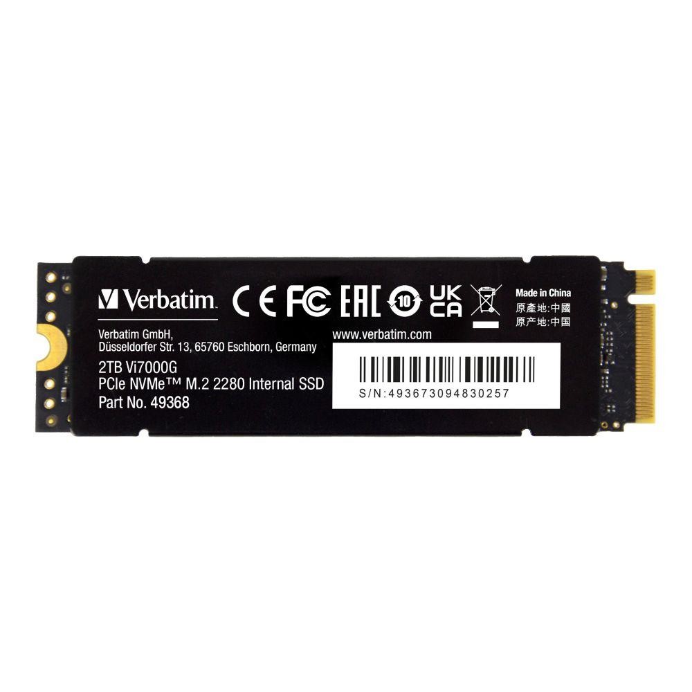Dysk SSD Verbatim Vi7000G 2TB M.2 2280 PCIe Gen4 NVME (7400/6700 MB/s) Verbatim