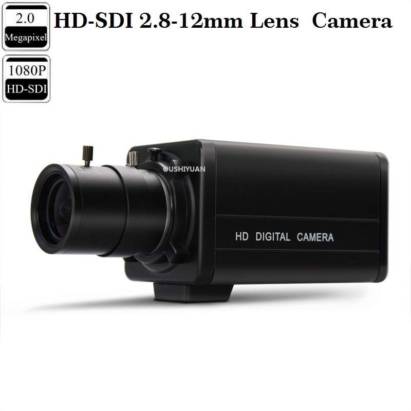  CCTV HD SDI 2.0MP 1080P Lens 2.8-12mm  HD SDI Camera Security Box Camera  
