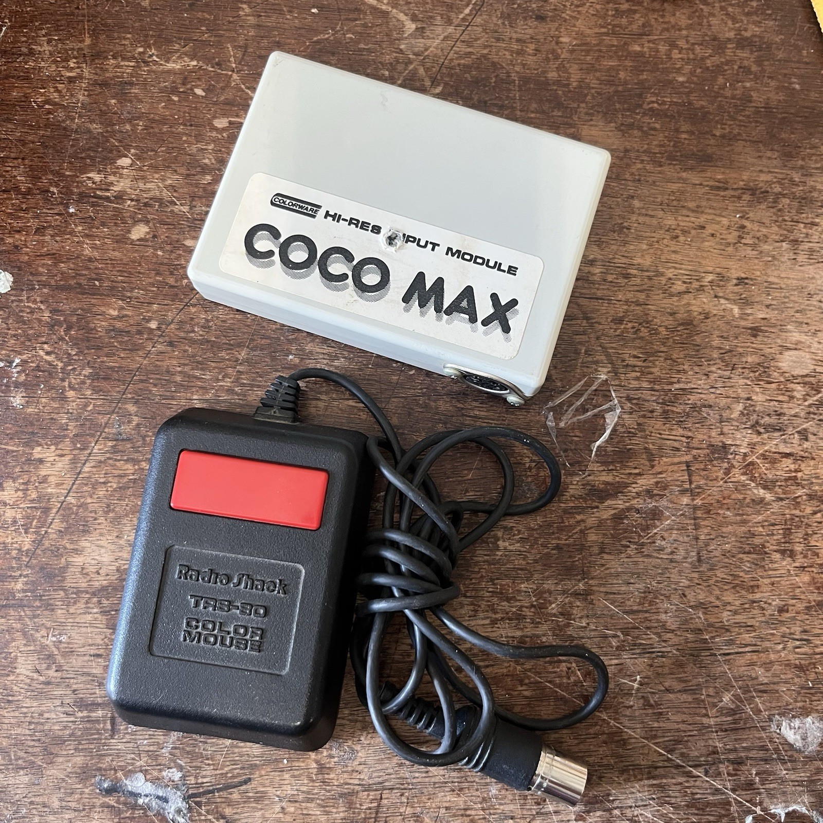 Tandy Radio Shack TRS-80 Coco Max Color Computer Hi-Res Input Module & Mouse