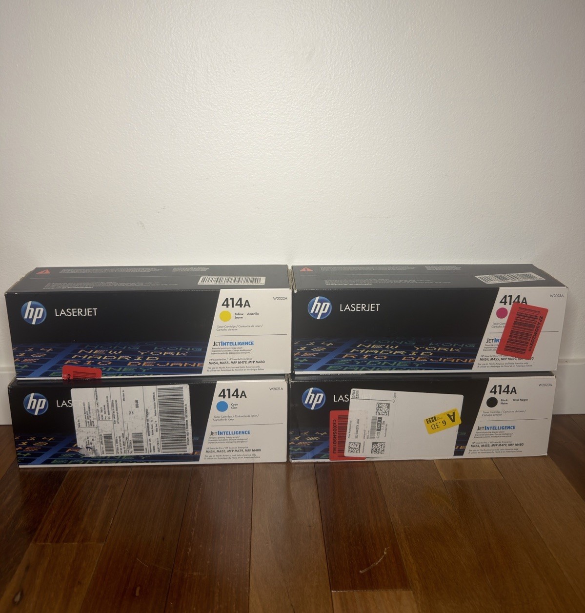 New Sealed OEM Genuine HP 414A Toner Full Set Of 4 Black, Cyan, Magenta, Yellow 