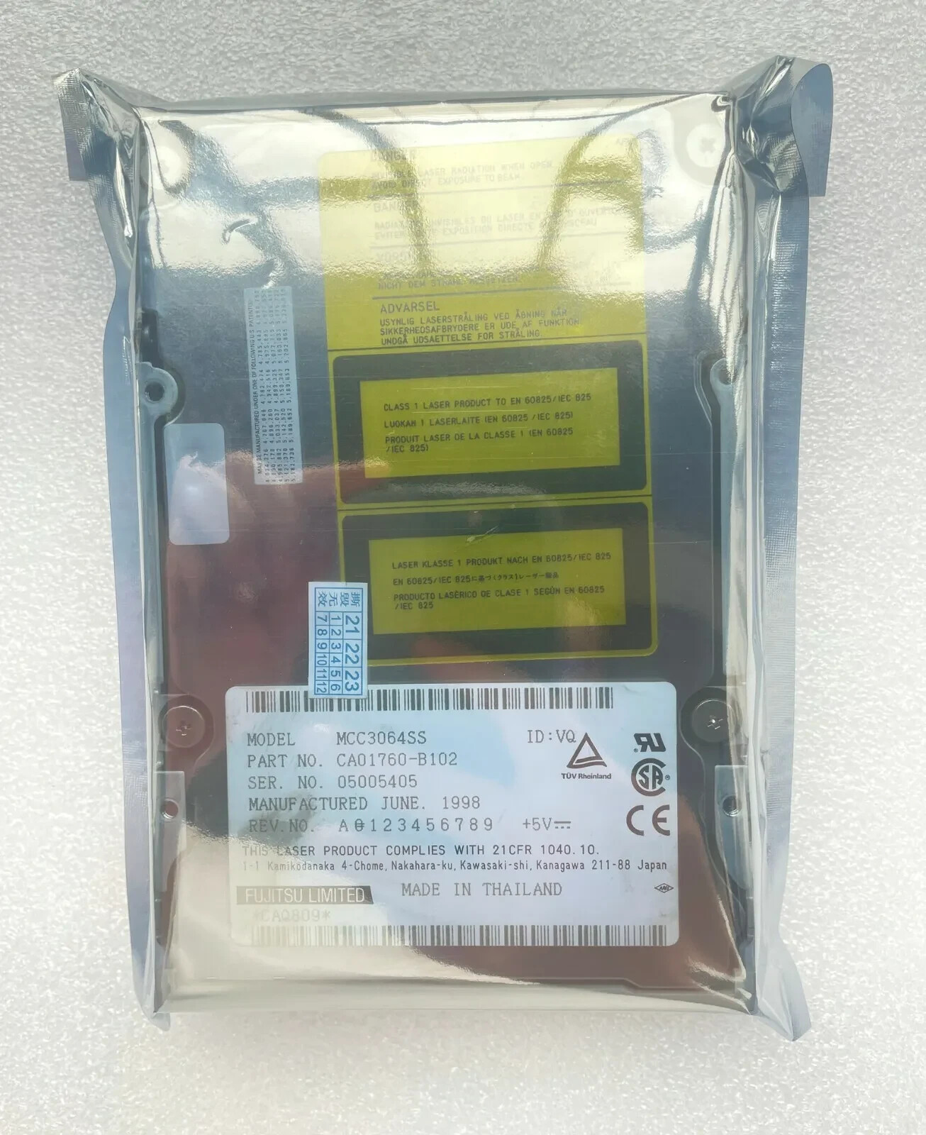 Fujitsu magneto-optical disk drive MO MCC3064SS 640M SCSI interface 50-pin