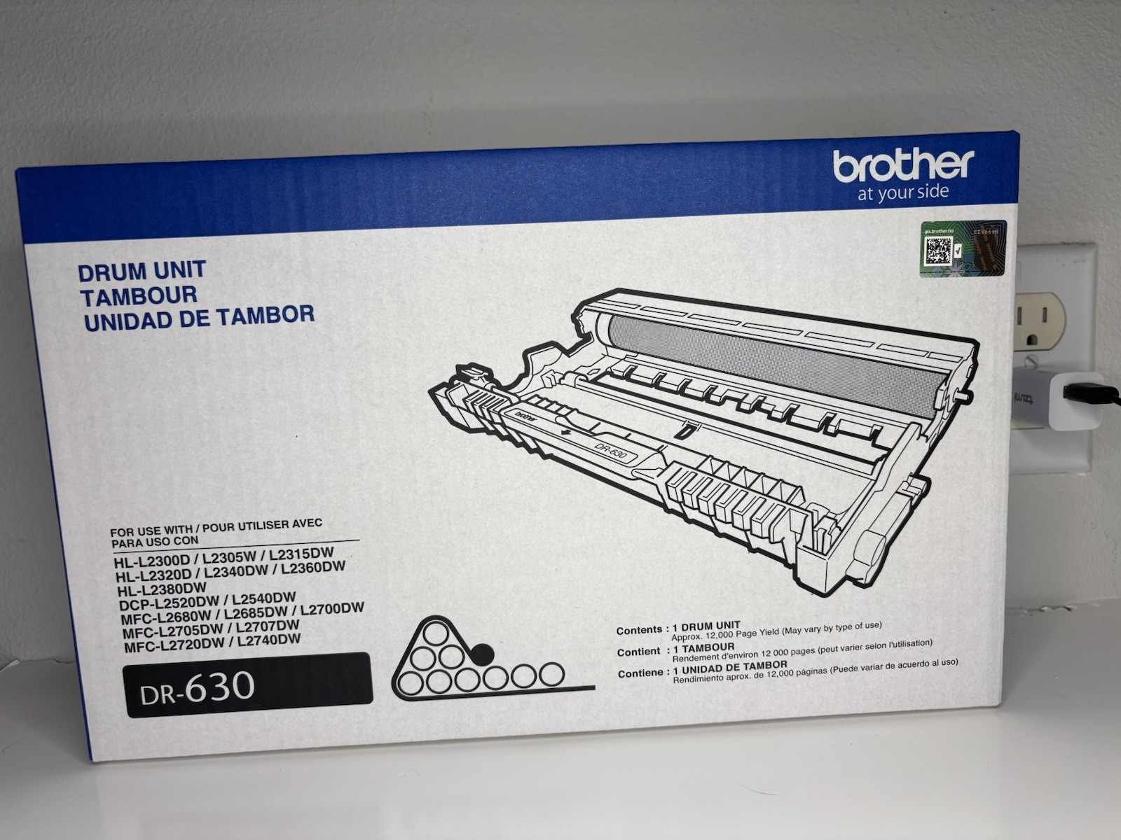 Brother DR-630 Black Drum Unit Black Genuine DR630 Brand New Factory Sealed