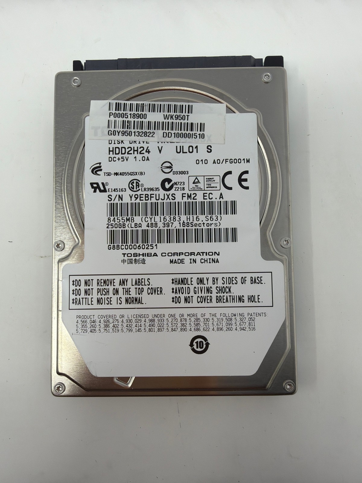 Toshiba HDD2H24 250GB SATA Grade B