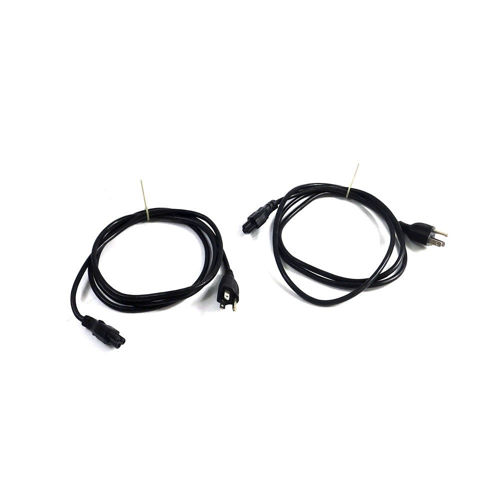 (Lot of 2) NEW I-Sheng 3-Prong IS-034 Clover Style AC Power Cord 125V 7A 6' Long