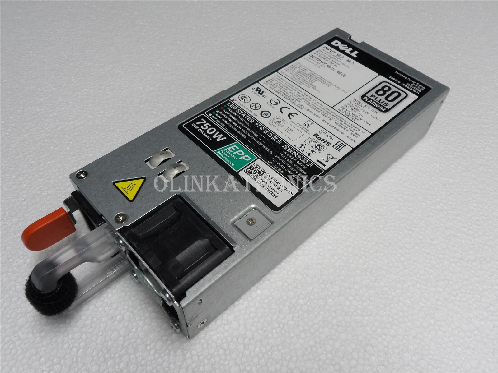 POWER SUPPLY HOTSWAP 750W DELL POWEREDGE SERVER R630 G6W6K HTRH4 TPJ2X KNHJV
