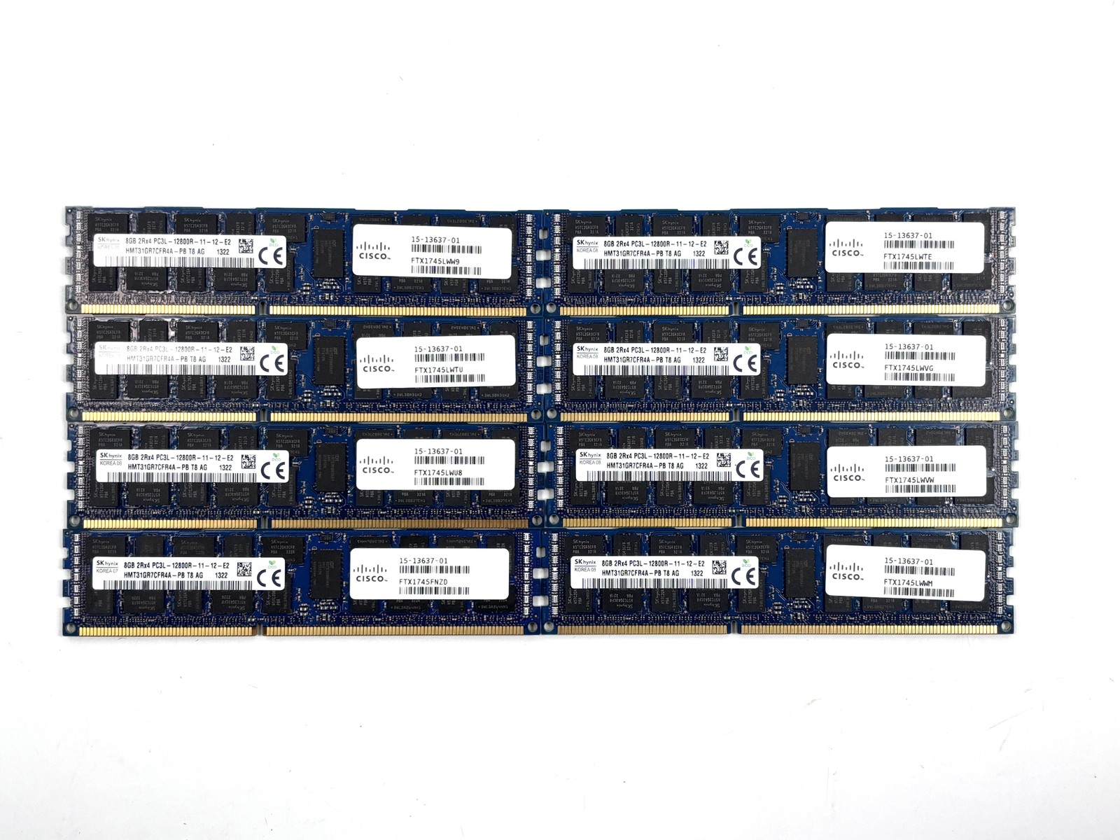8x SK hynix 8GB PC3L-12800R-11-12-E2 RAM/Memory