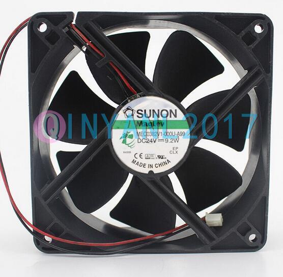 1pc 2-wire cooling fan MEC0382V1-000U-A99 12038 12CM 24V 9.2W