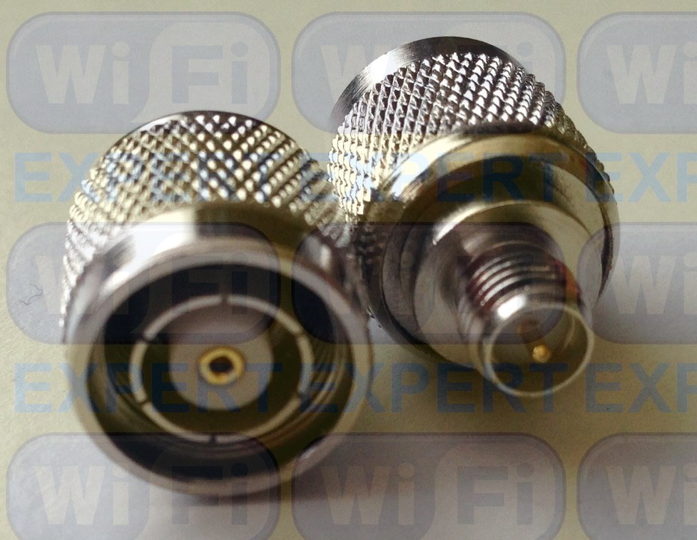 RP-TNC male (female pin) PLUG to RP-SMA female (male pin JACK RF Coaxial adapter