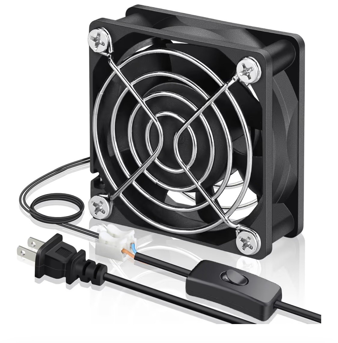 GDSTIME EC Cooling Fan 60mm x 60mm x 25mm AC 110v 115v 220v Dual Ball Bearings