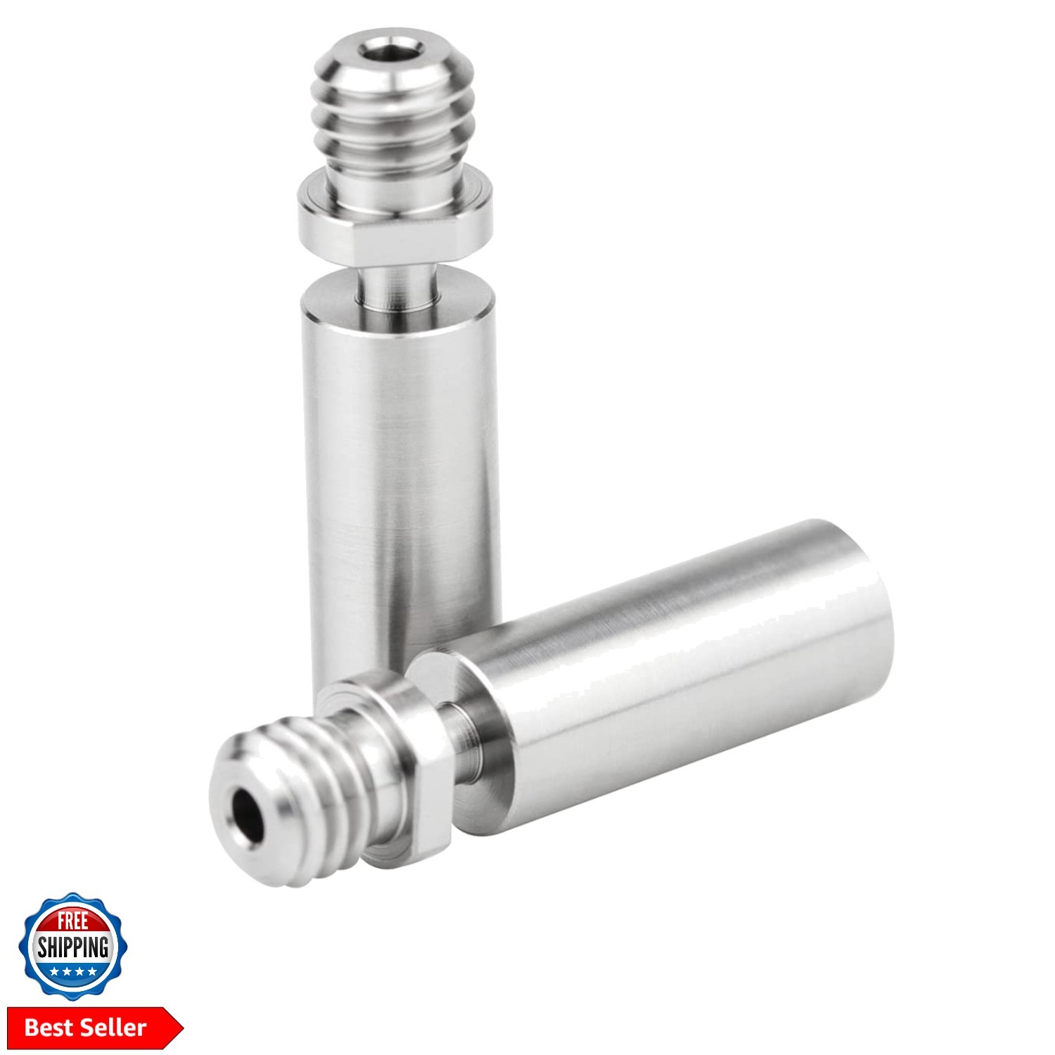 2pcs All Metal Ender 3 Titanium Heat Break Thermal Barrel Tube Heatbreak Upgr...
