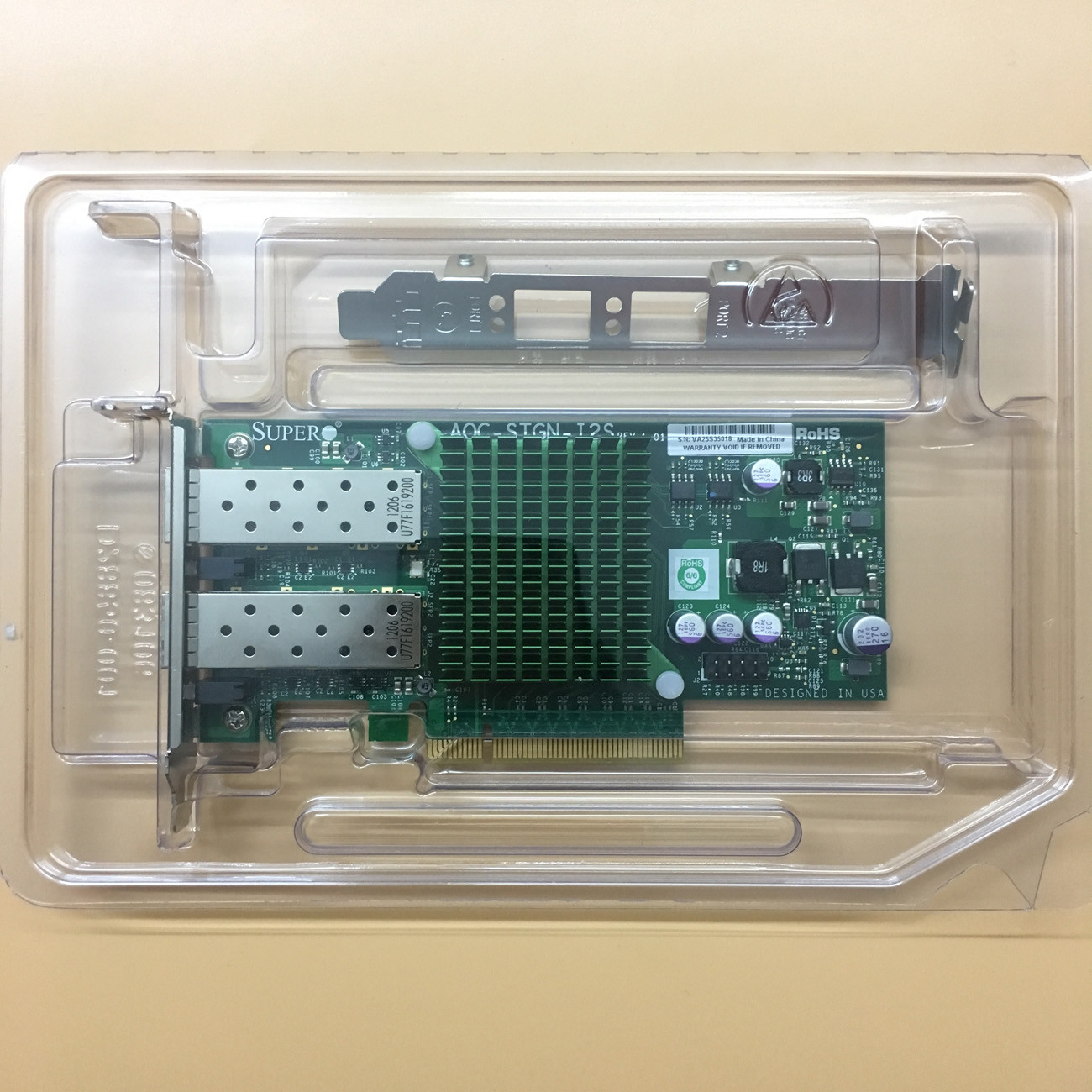 Supermicro AOC-STGN-i2S Dual 10GbE SFP+ Intel 82599 X520-DA2 NIC PCIE REV 1.0-