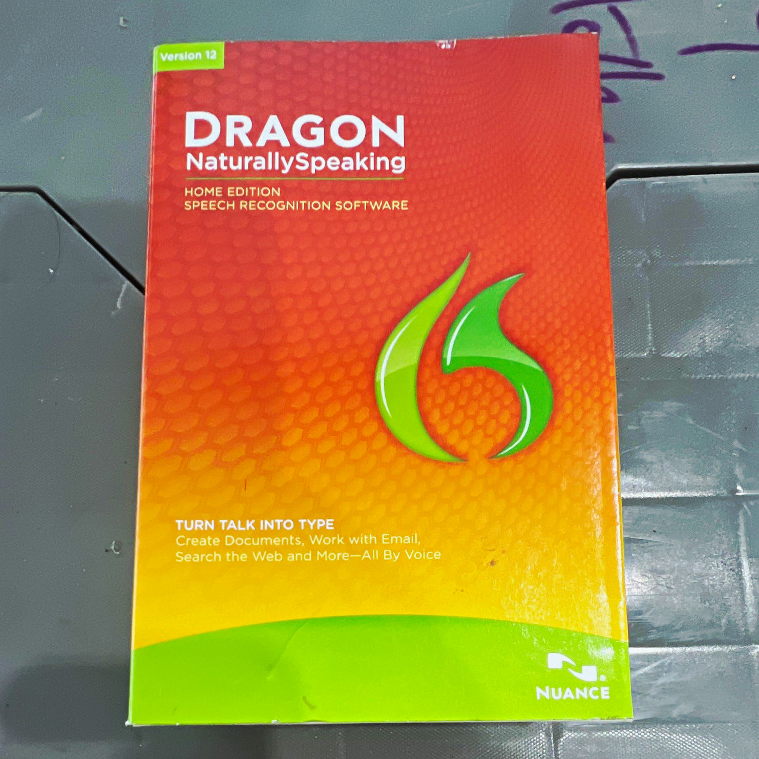 Nuance Dragon NaturallySpeaking Home v12 Speech Software CD Windows English