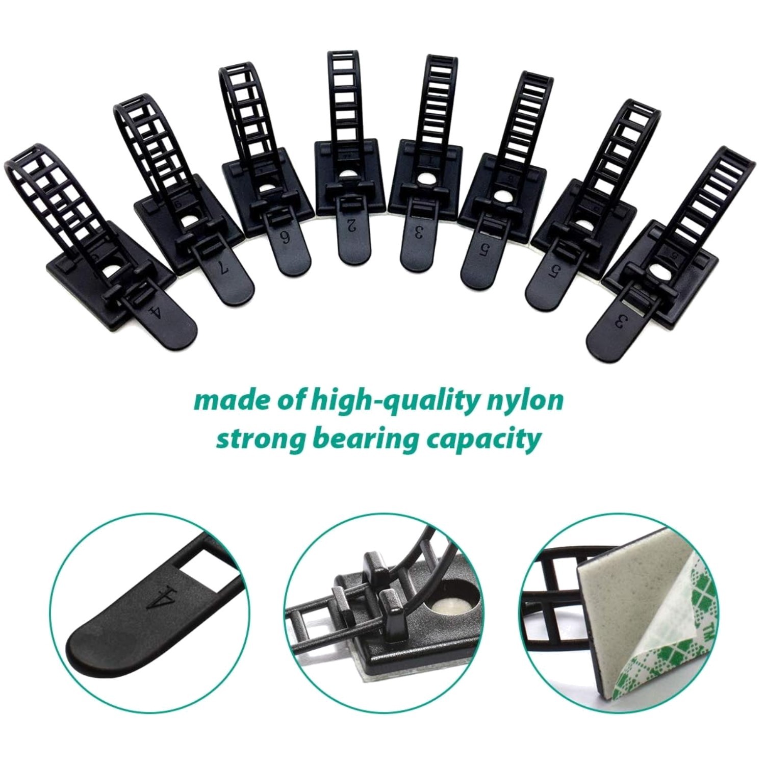 Black Nylon Cable Fasteners x1000