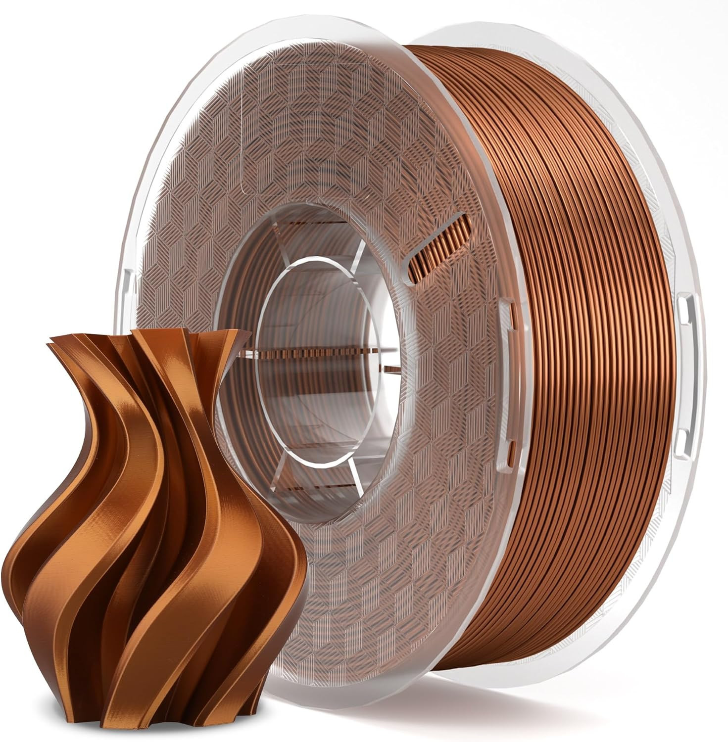 Silk PLA Filament 1.75Mm Copper 1KG, 3D Printer Filament Dimensional Accuracy +/