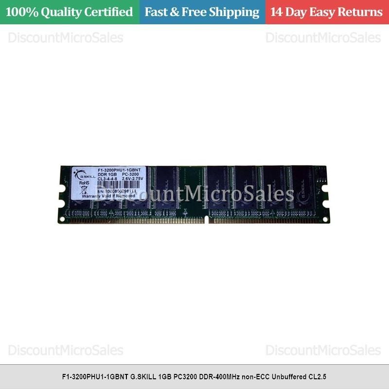 F1-3200PHU1-1GBNT G.SKILL 1GB PC3200 DDR-400MHz non-ECC Unbuffered CL2.5