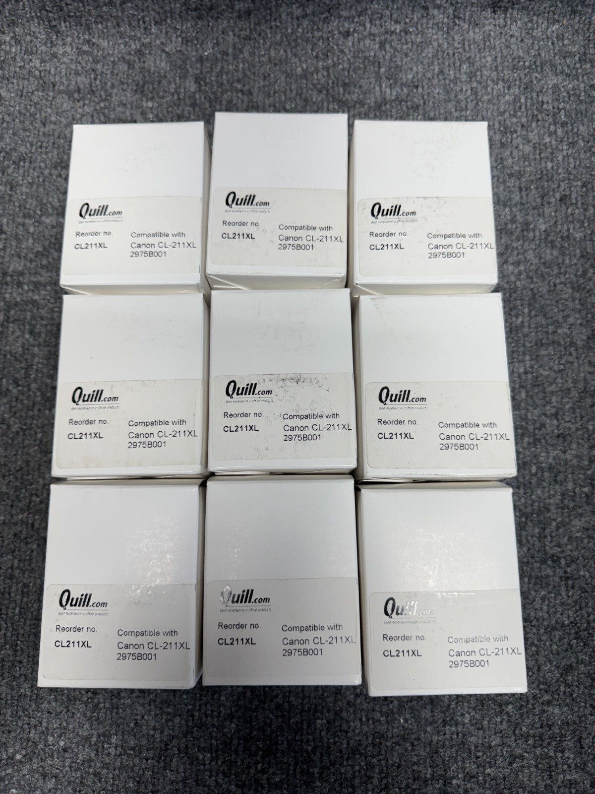 9 x Quill Brand White High Yield Ink Cartridge Replacement for Canon CL211XL