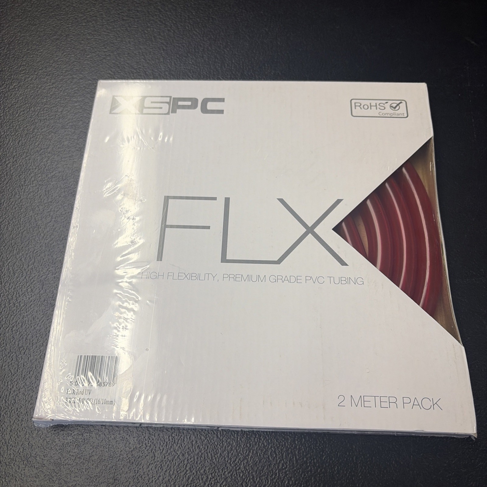 NIB NOS XSPC FLX 3/8" ID 5/8" OD 16/10MM FLEX RED UV PREMIUM PVC TUBING NR 2 MTR