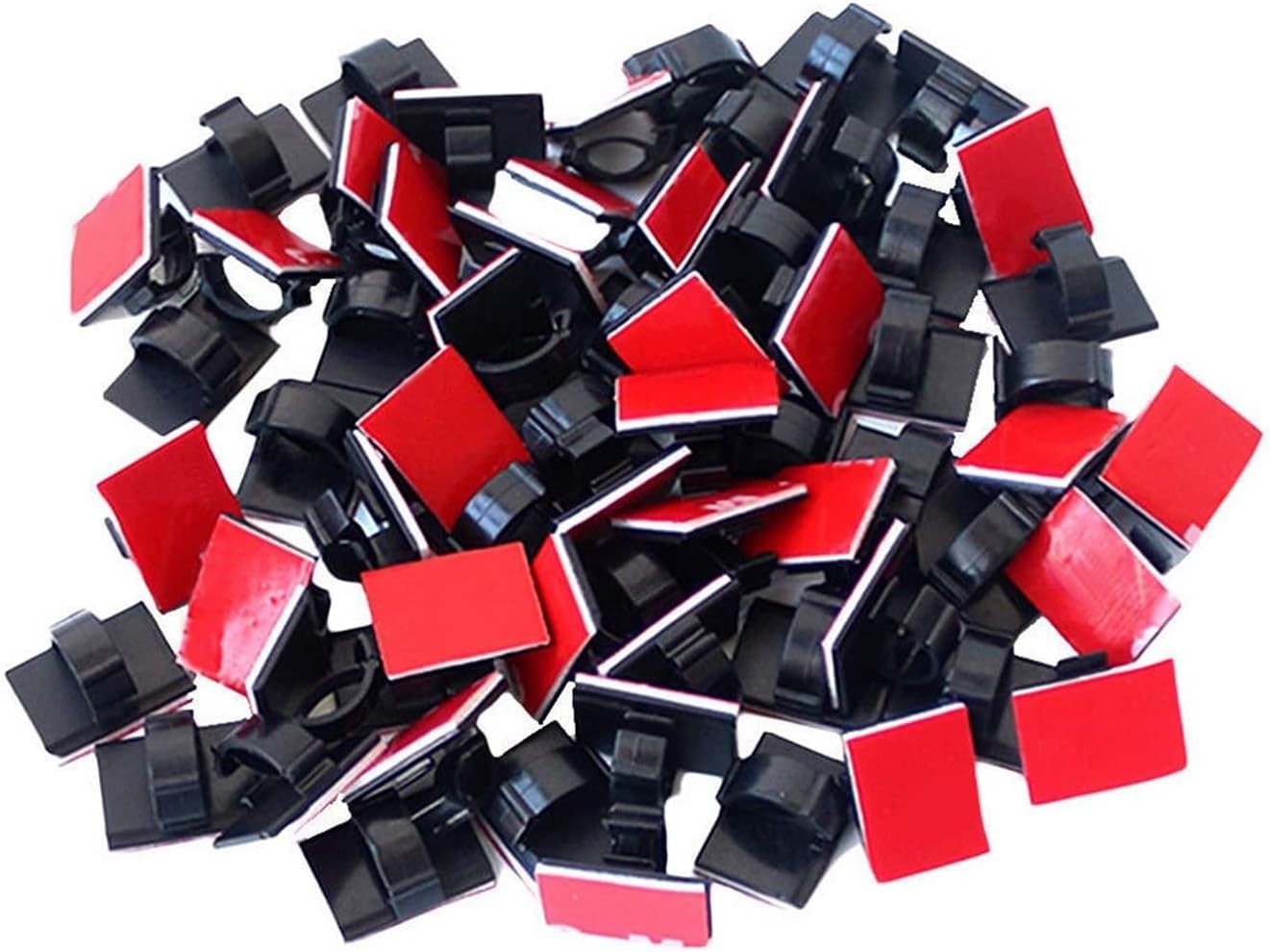 Adhesive Clips Strong Wire Holders 100 Pack Self-Adhesive Wire Clip Cable Cord D
