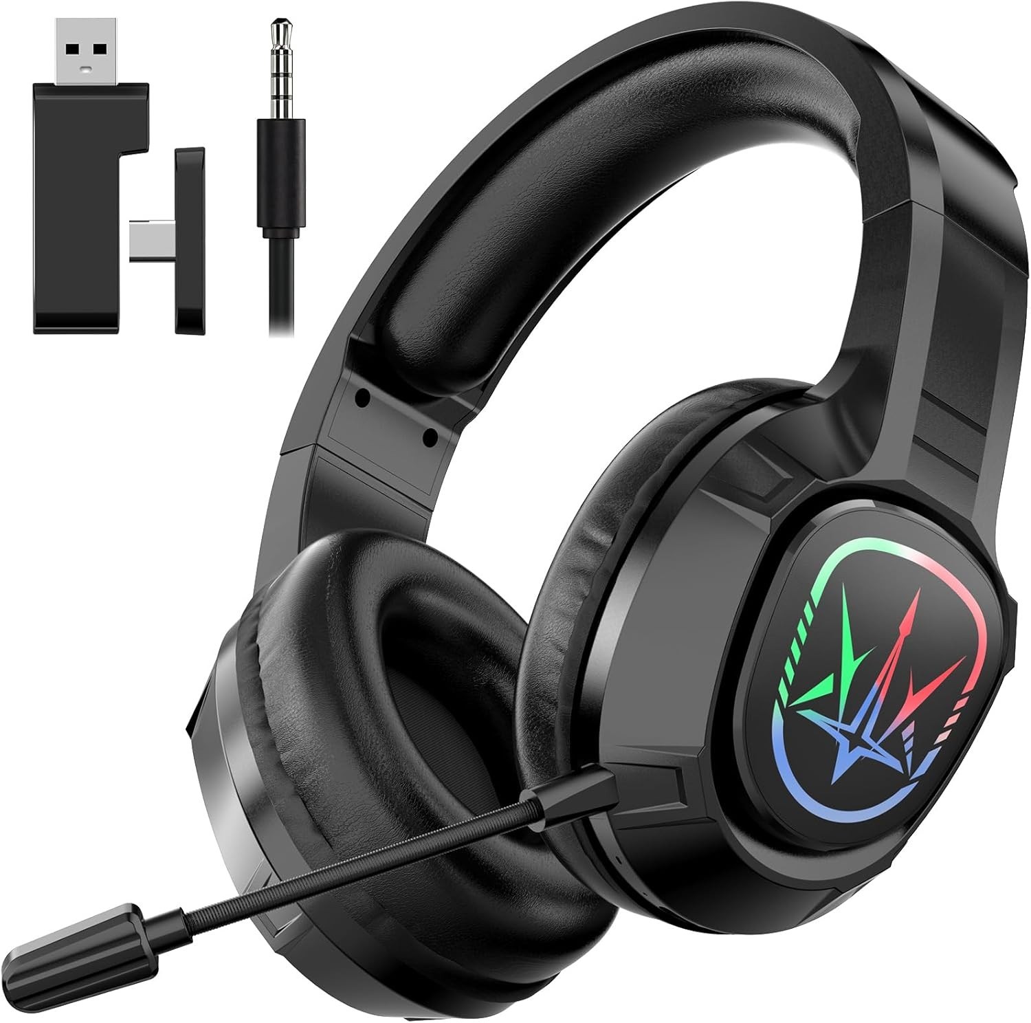 "Auriculares inalámbricos para juegos de 2,4 GHz para PC, PS5, PS4: audio sin pé
