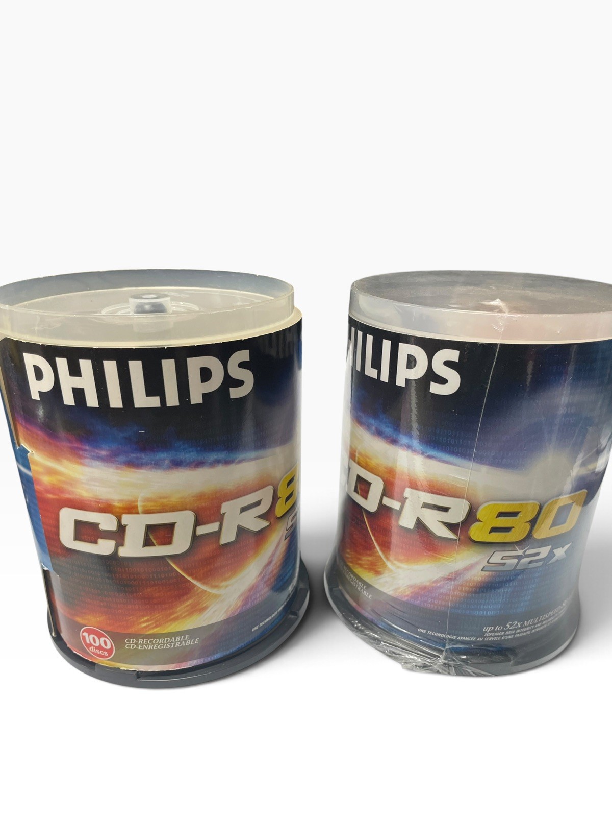 Philips CD-R 700MB 80min 52x 100 disk pack CDR80D552n/600 NEW SEALED