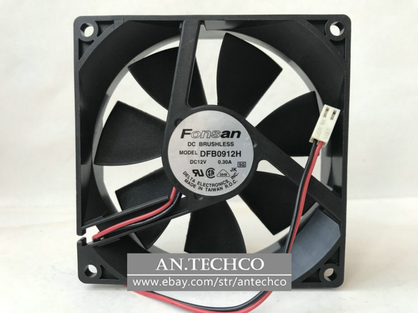 1pc FONSAN DFB0912H fan 12V 0.30A 90*90*25mm 2pin