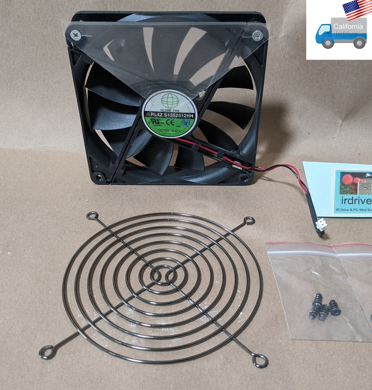 Globe Fan 135mm RL4Z S1352512HH ATX PC Power Supply 0.45A 2pin DC12V Cooling Fan