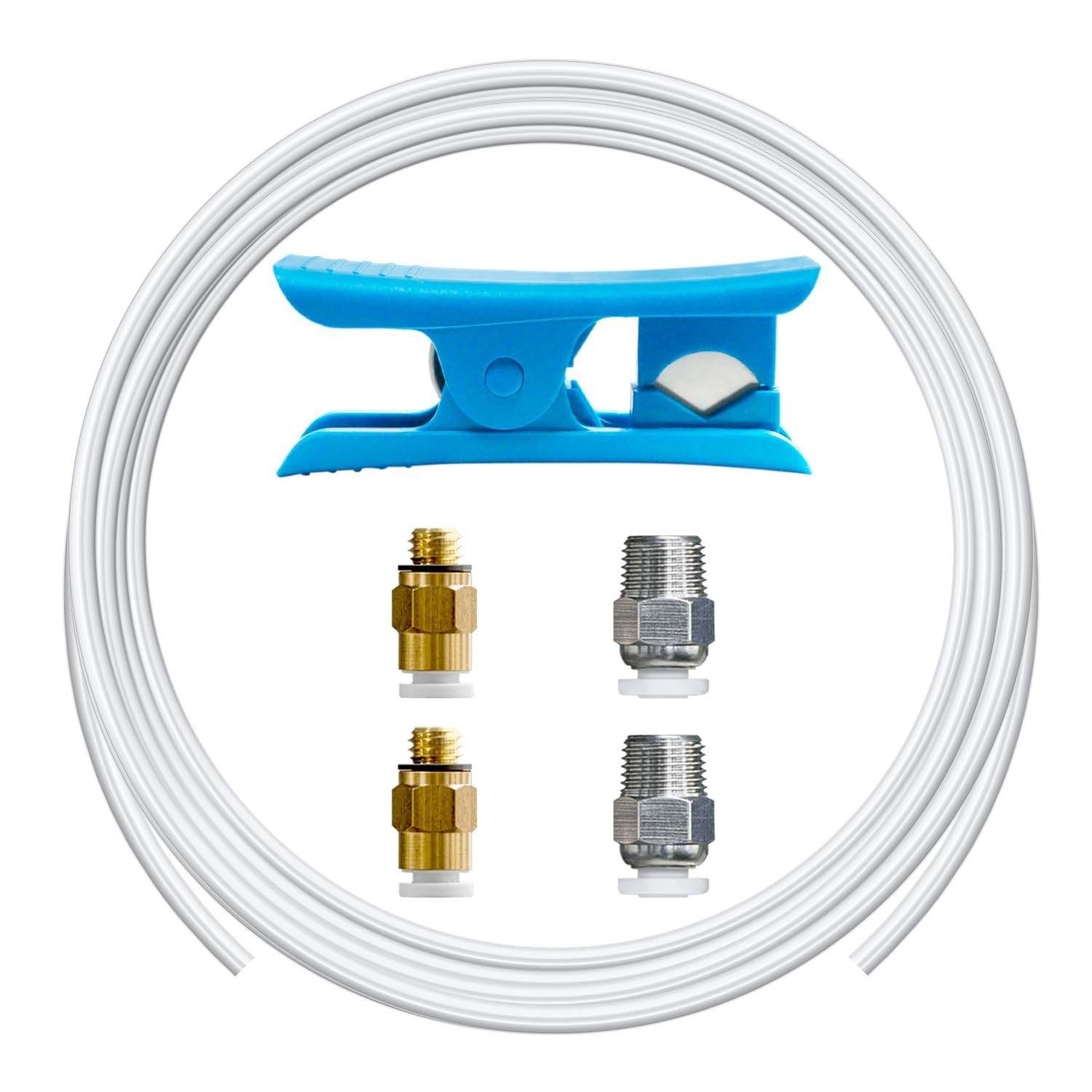 16.4ft PTFE Teflon Tube Kit, 2.5mm ID 4mm OD for 3D Printer Filament Upgrade