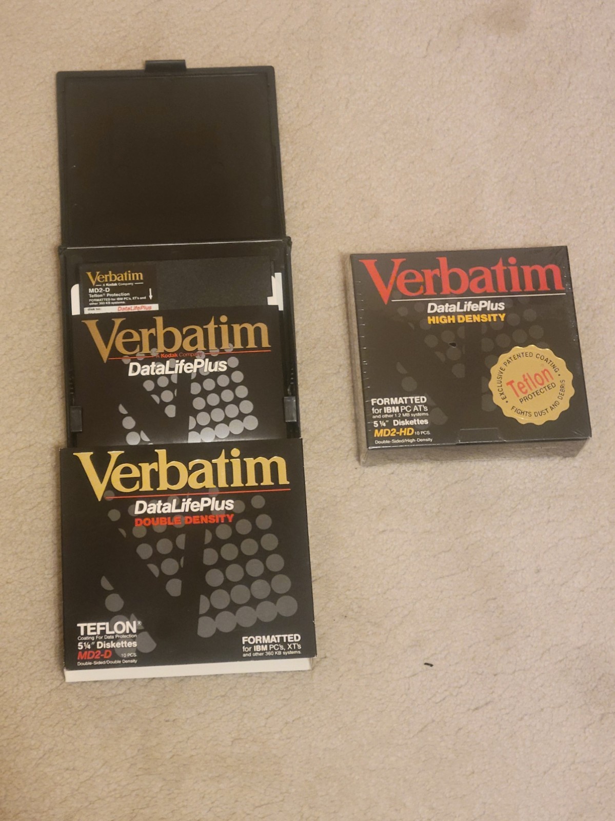 5 1/4 Verbatim DataLifePlus High Density & Double Density Diskettes