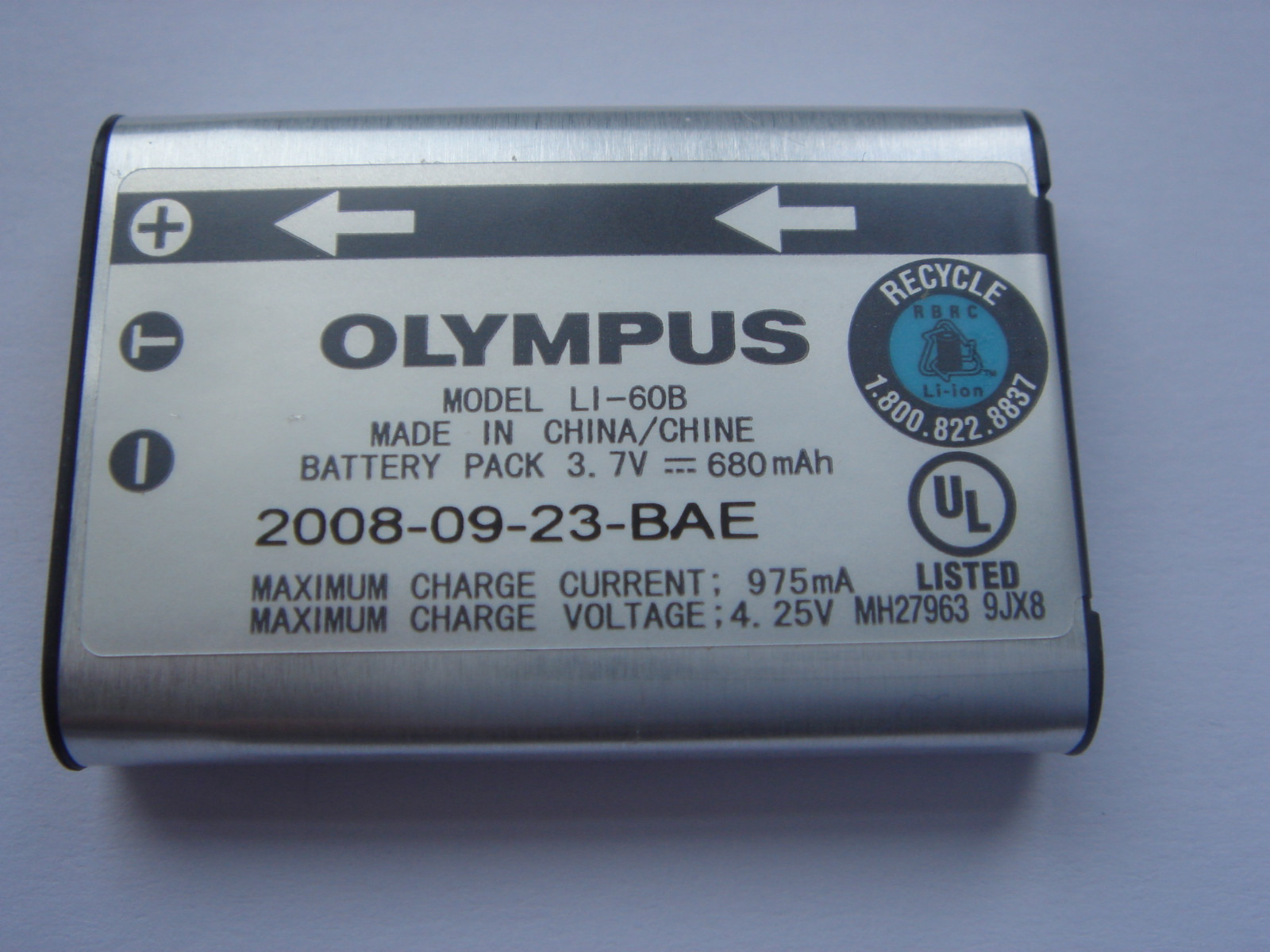 Original Olympus Li-60B 3.7V 680mAh Genuine Battery New