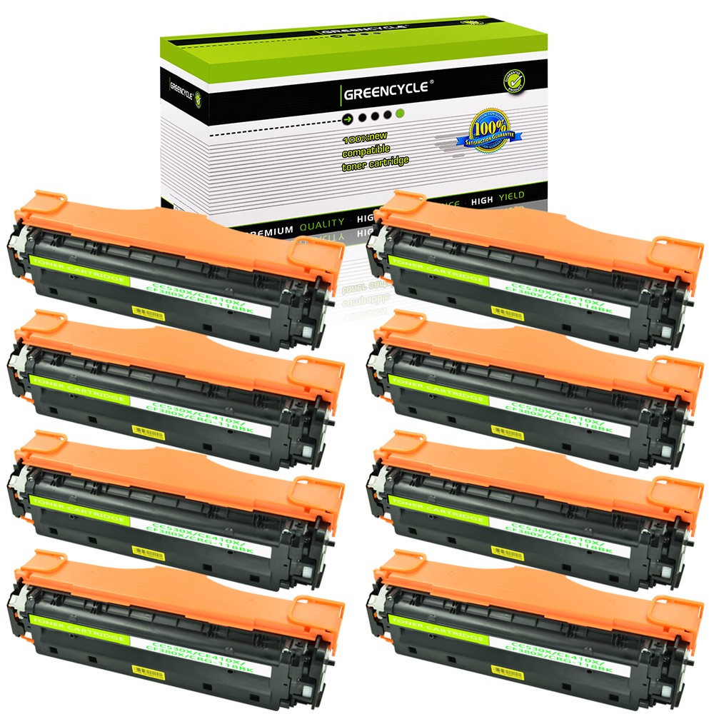 8PK BK High Yeild Toner Fits For HP CC530X 304X Laserjet CM2320NF CM2320FXI MFP