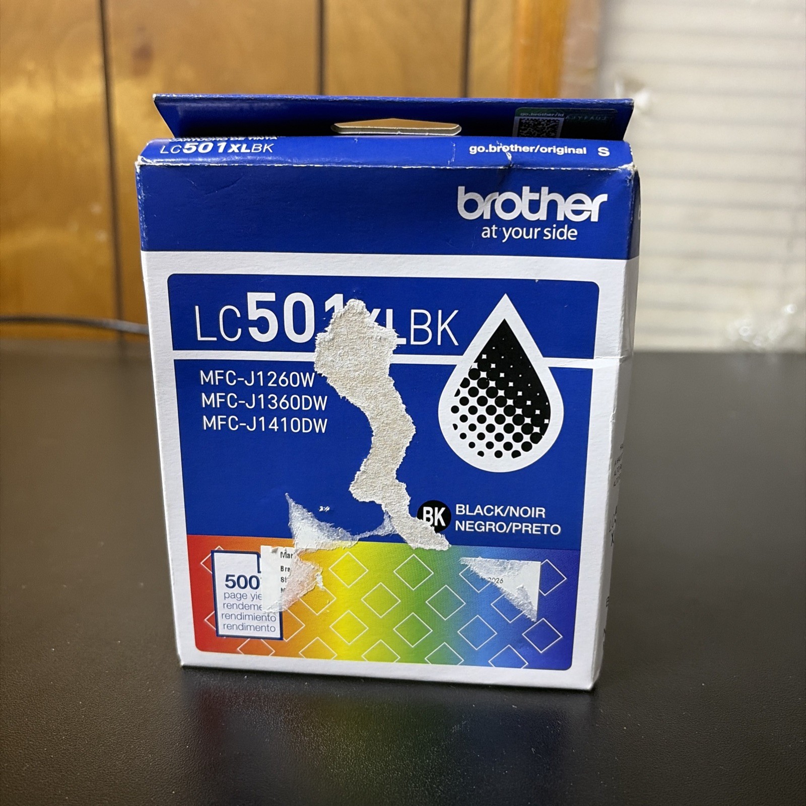 Brother Genuine LC501XLBK High Yield Black Ink Cartridge Exp 10/2028