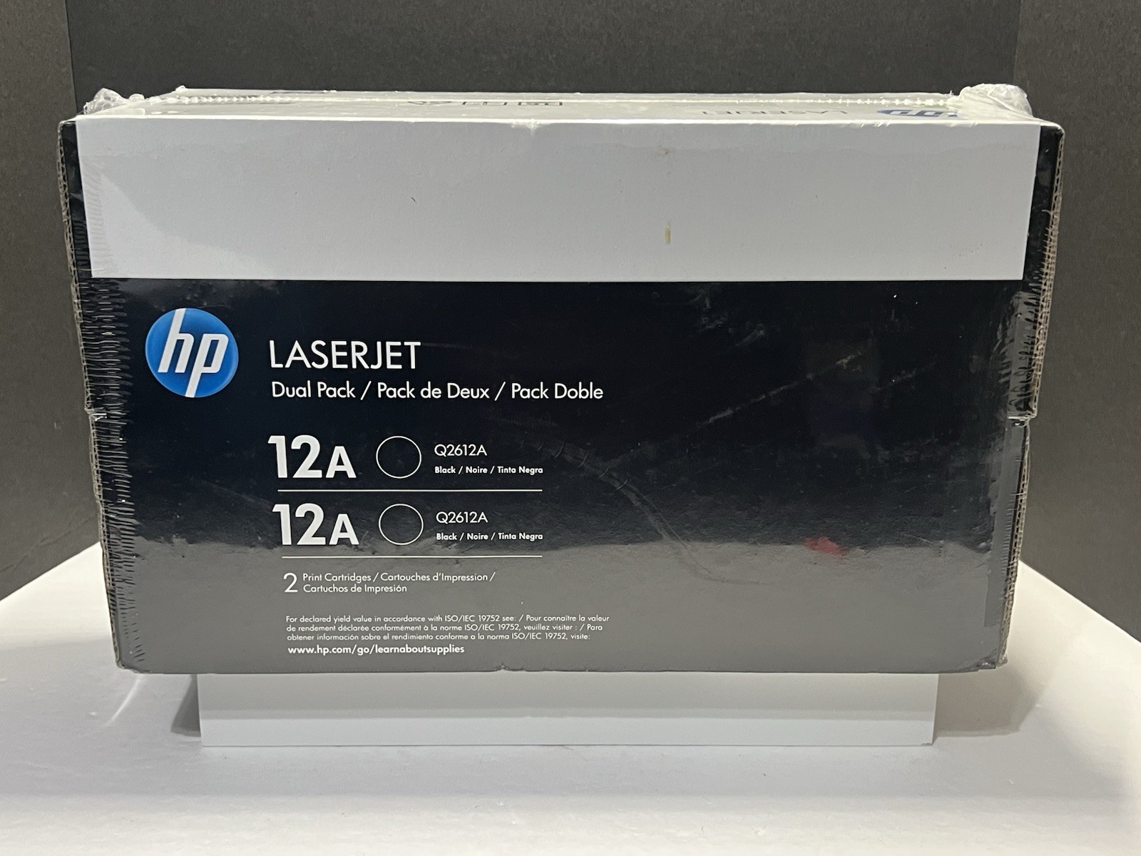 Genuine OEM HP 12A Black Toner Cartridge Dual Pack Q2612A New Sealed Box