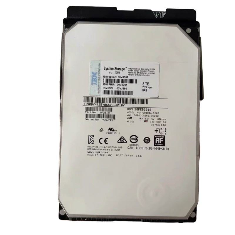 New IBM 8TB 00VJ360 8T 00VJ357 00VJ361 SAS 3.5" DSC 3700 Storage HDD Hard Drive