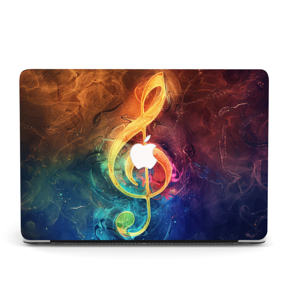2in1 Music Notes Instrument Shell For Macbook M5 Air 13 15 Pro 14 16 11 12 inch