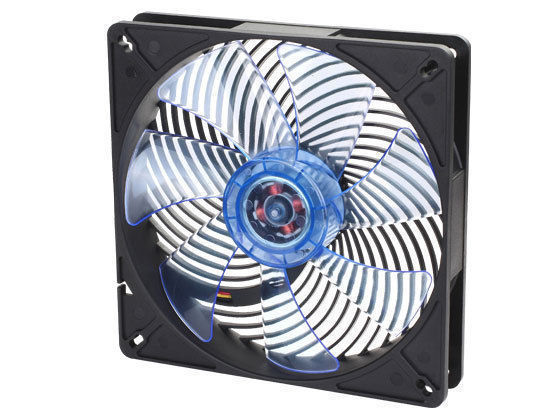 Silverstone AP141 140mmx25mm Transparent blue UV fan blades, black frame Fan