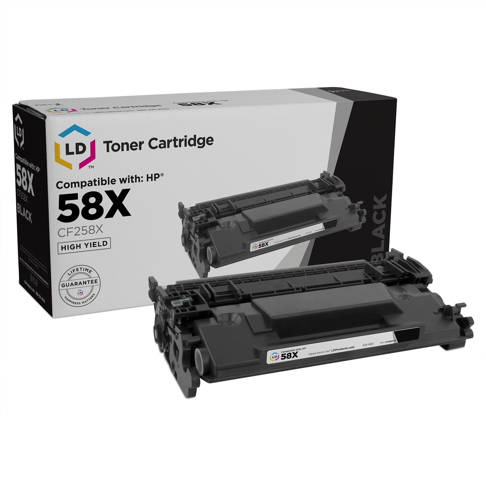 LD Replacement for HP 58X CF258X HY Black Toner w/CHIP LaserJet Pro M404 M428