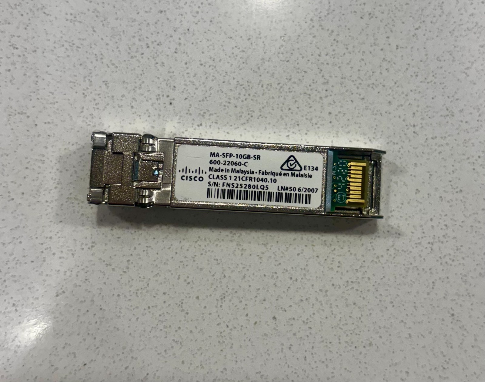 Cisco MA-SFP-10GB-SR Gigabit Fiber SFP+ Transceiver Module - 600-22060-C