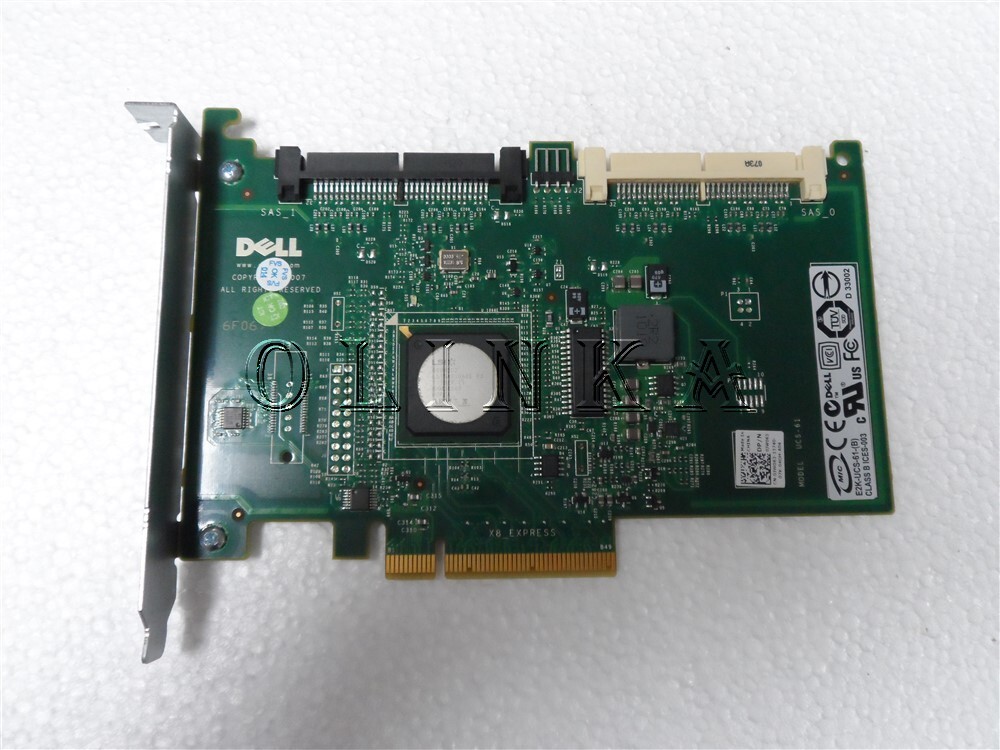 DELL POWEREDGE R310 SERVER 6/iR RAID PCI ADAPTER SAS SATA CONTROLLER JW063 YK838