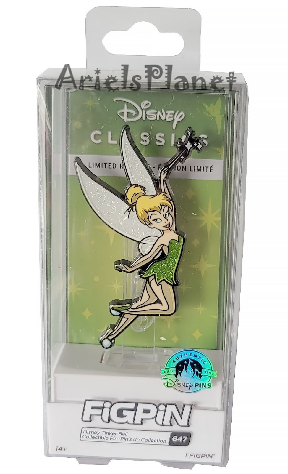 Disney Parks FIGPIN #647 Tinker Bell Pin Limited Release
