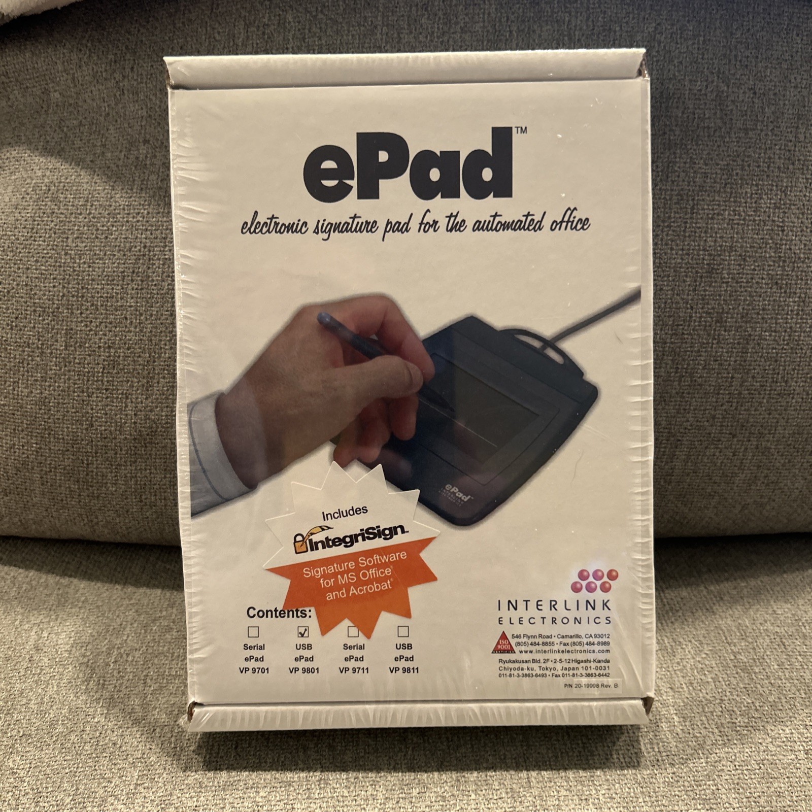 NEW ePad USB VP9801 Electronic Signature Capture Device - NIB