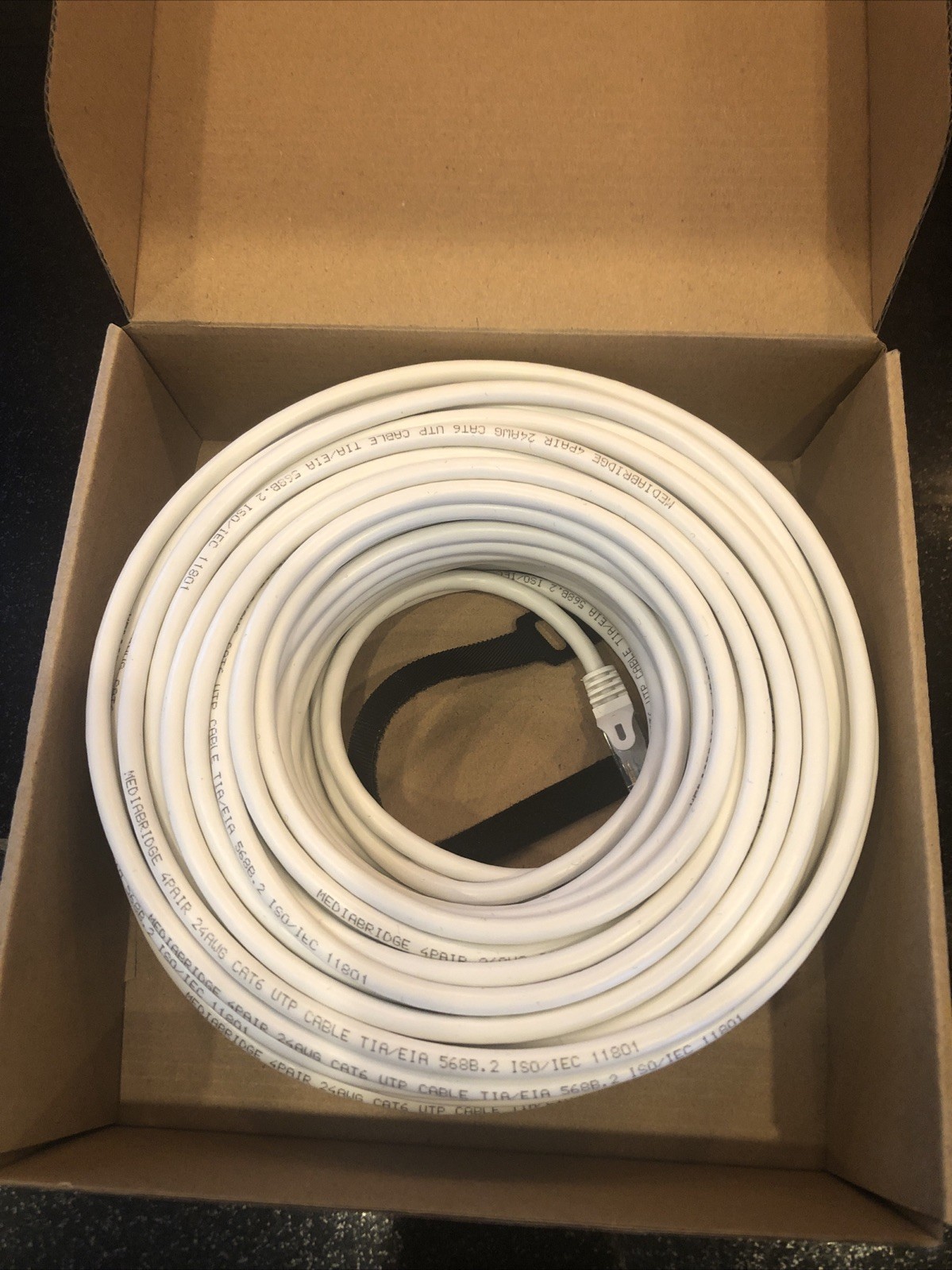 MediaBridge CAT6 Ethernet Cord/Cable White 100 Feet New Boxed