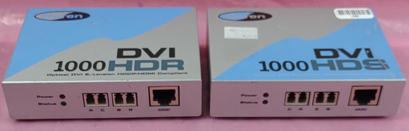 GEFEN 1000 HDS & 1000 HDR OPTICAL DVI EXTENSION  SENDER RECEIVER EX-TEND-IT