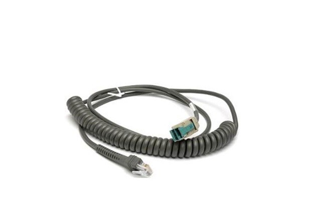 ZEBRA CBA-U34-C09ZAR Cable, 9ft, Shielded, Power Plus USB, Coiled